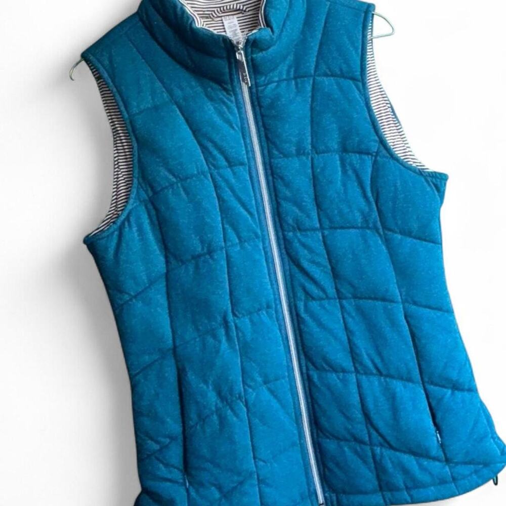 Marc New York medium teal blue quilted vest size M